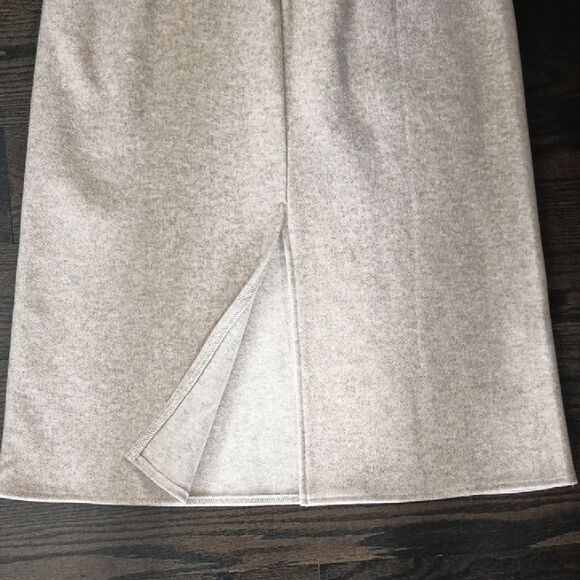 OGL Mid-Length Elegant Cream Pencil Skirt - Picture 5 of 7